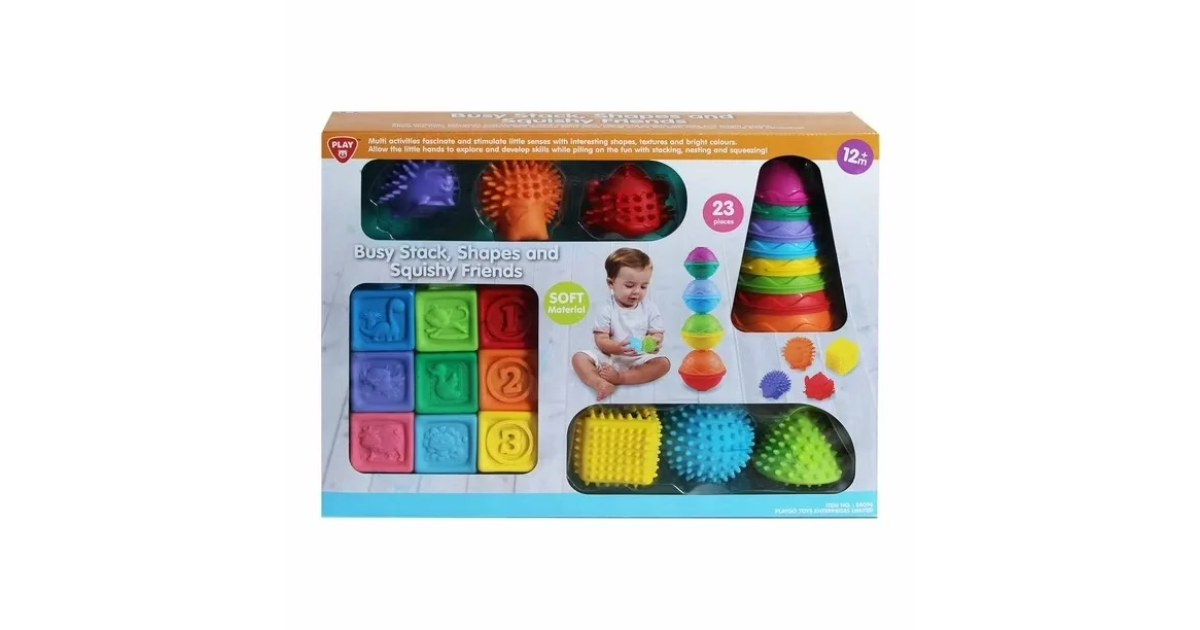 Set Sensorial Busy Stack Shapes & Squishy Friends 