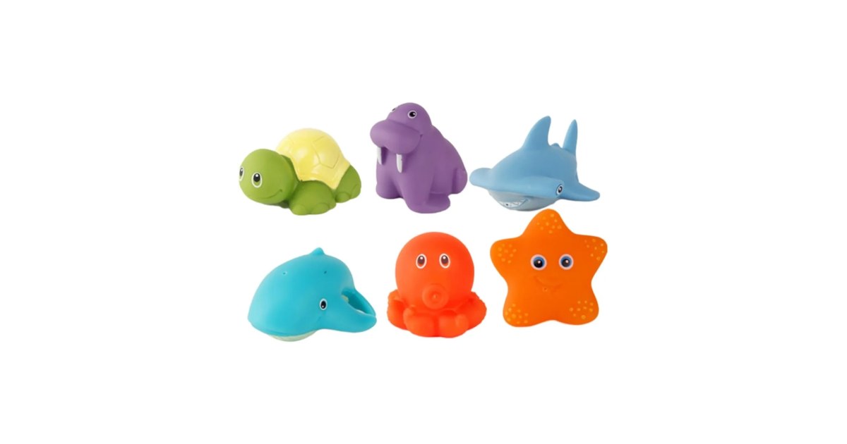 Juguetes de baño 6 animalitos
