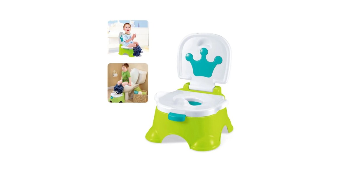 Potty Entrenador VERDE-ROSADO
