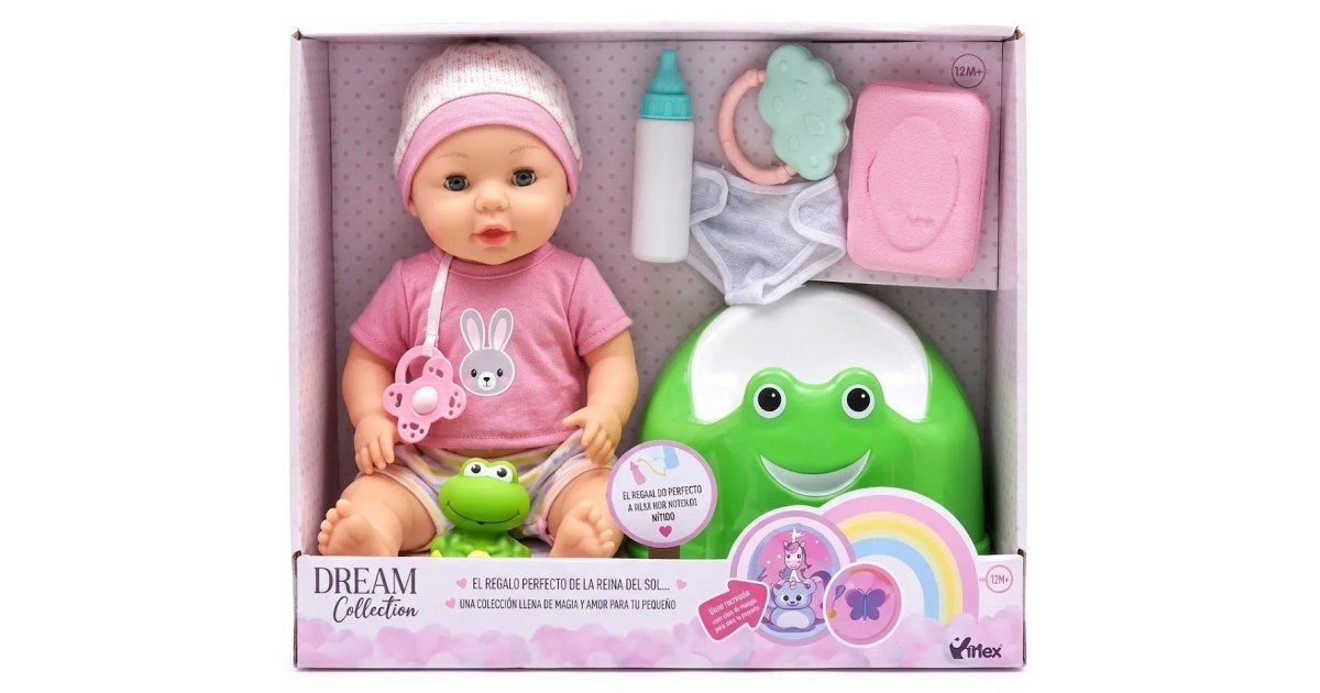 Bebe con inodoro, toma y moja 